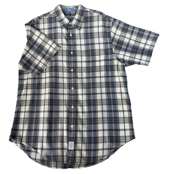Ralph Lauren Jeans Co Shirt Men’s L Button Down Blue/Gr/Pink Plaid SS Classic - Picture 1 of 7